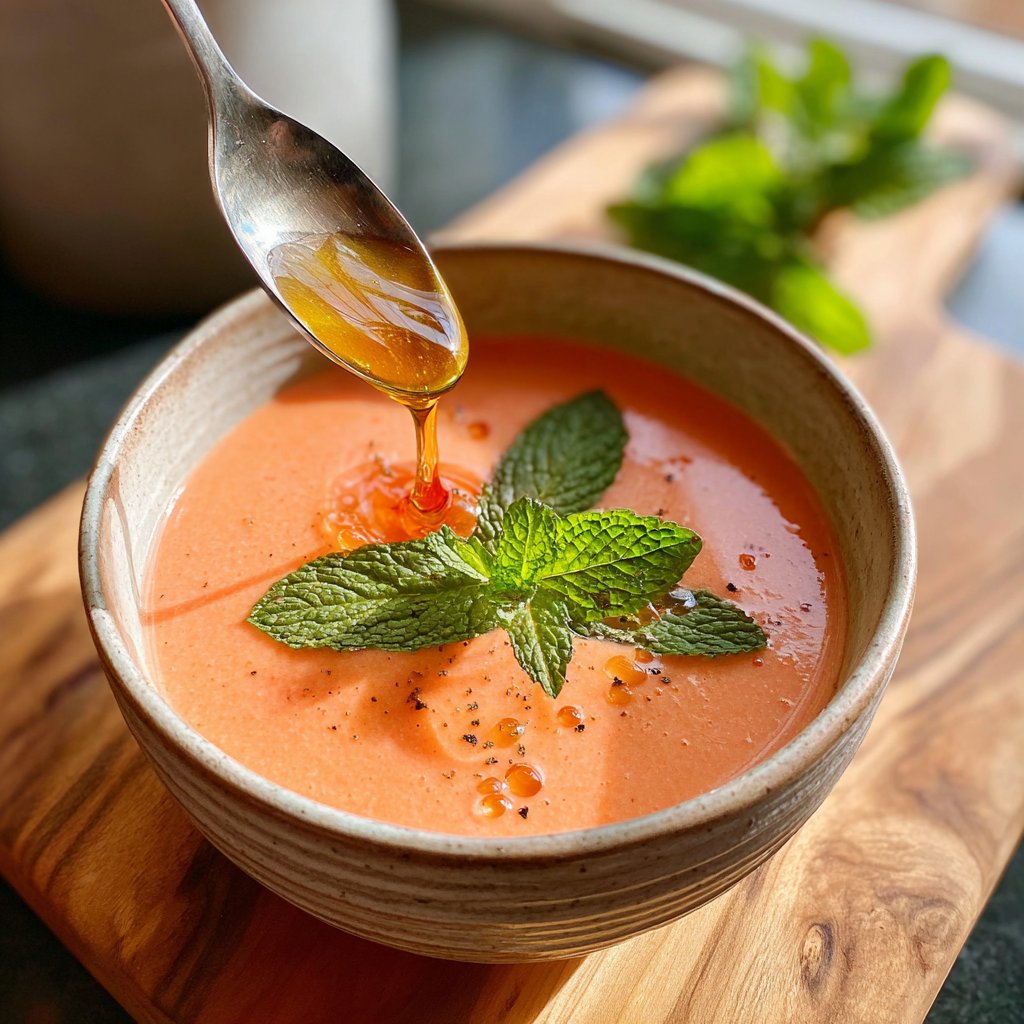 Chilled Strawberry Cantaloupe Soup