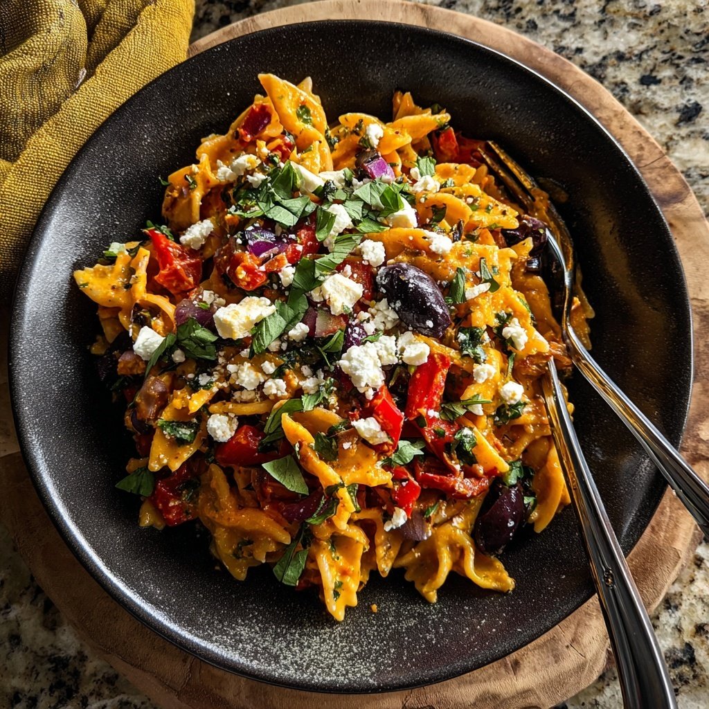 Harissa Pasta Salad Mediterranean Fresh
