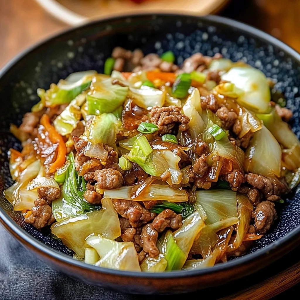 Healthy Chinese Ground Beef & Cabbage Stir Fry: An Incredible 7-Ingredient Recipe