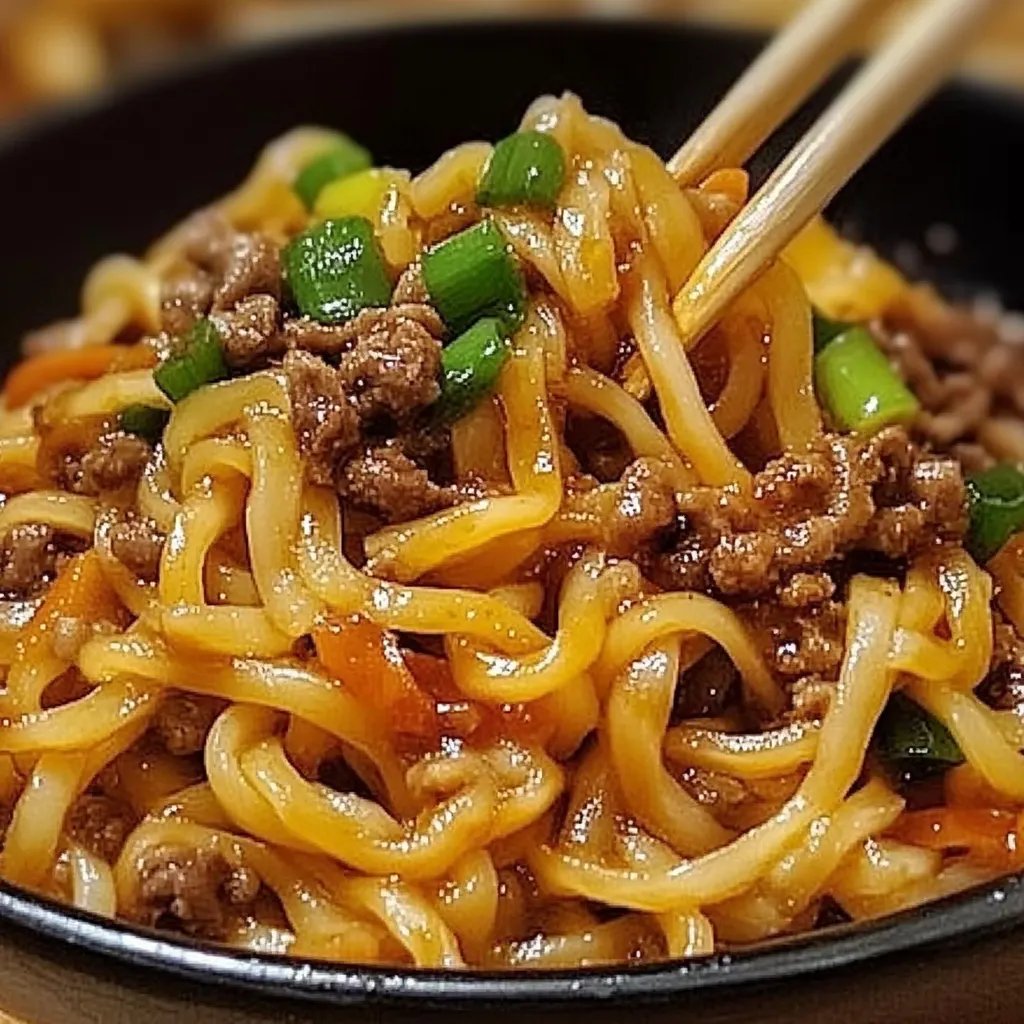 Mongolian Ground Beef Noodles: An Incredible 7-Ingredient Recipe