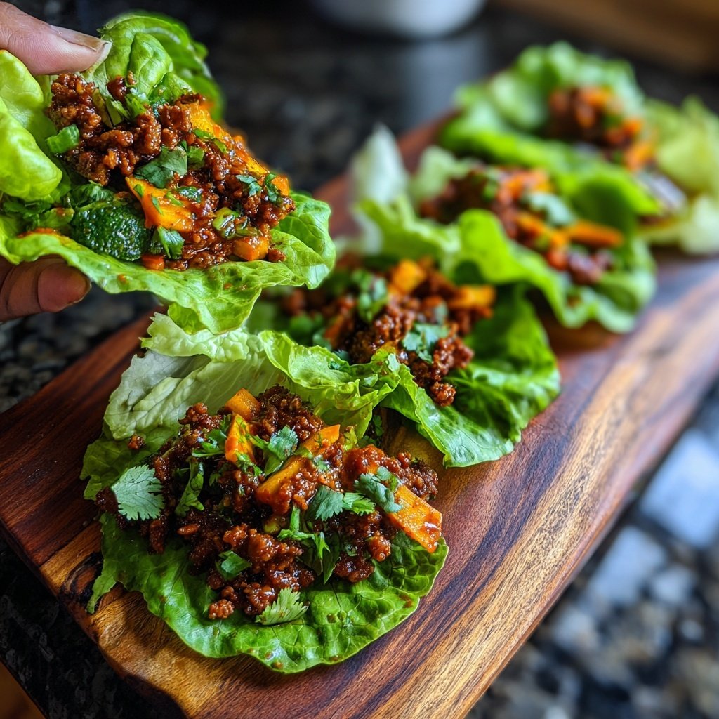 Zesty Chipotle Beef Lettuce Cups