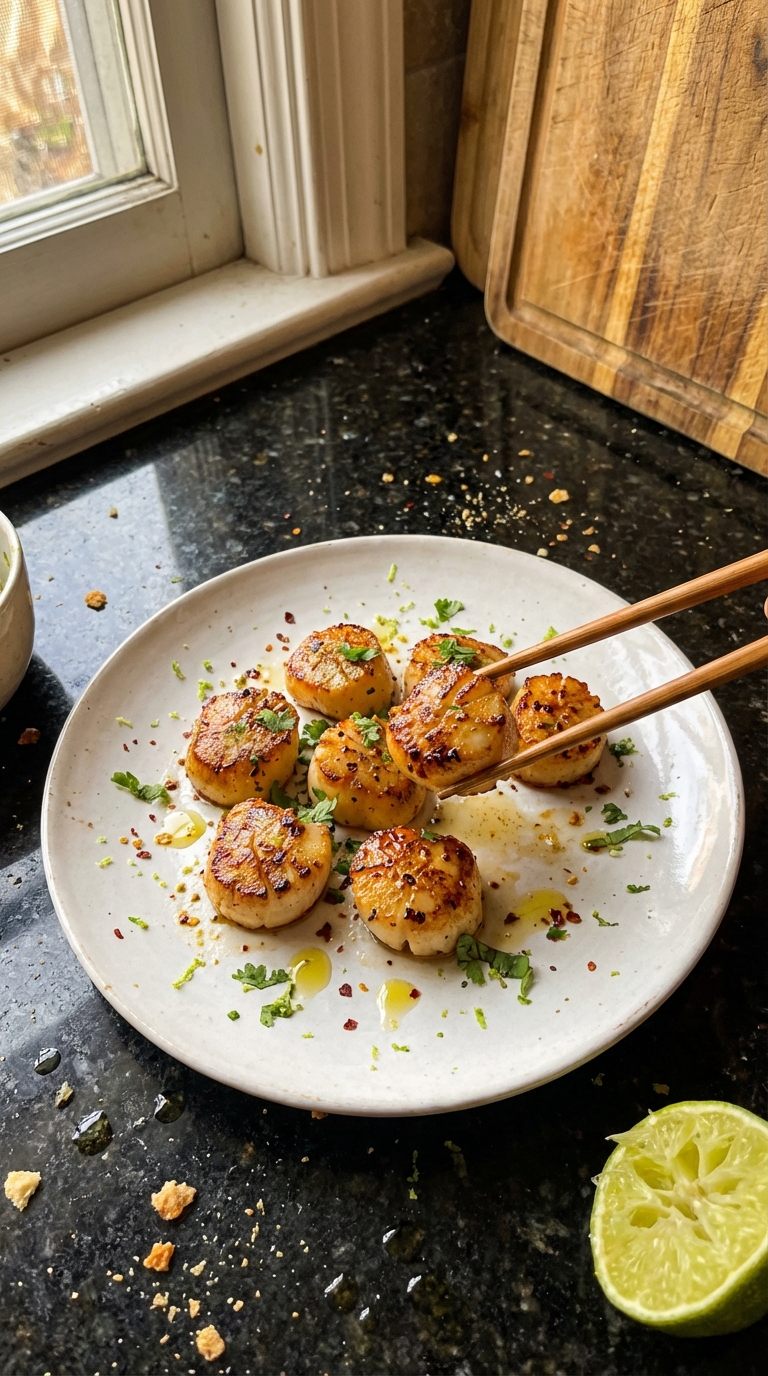 Chili Lime Seared Scallops
