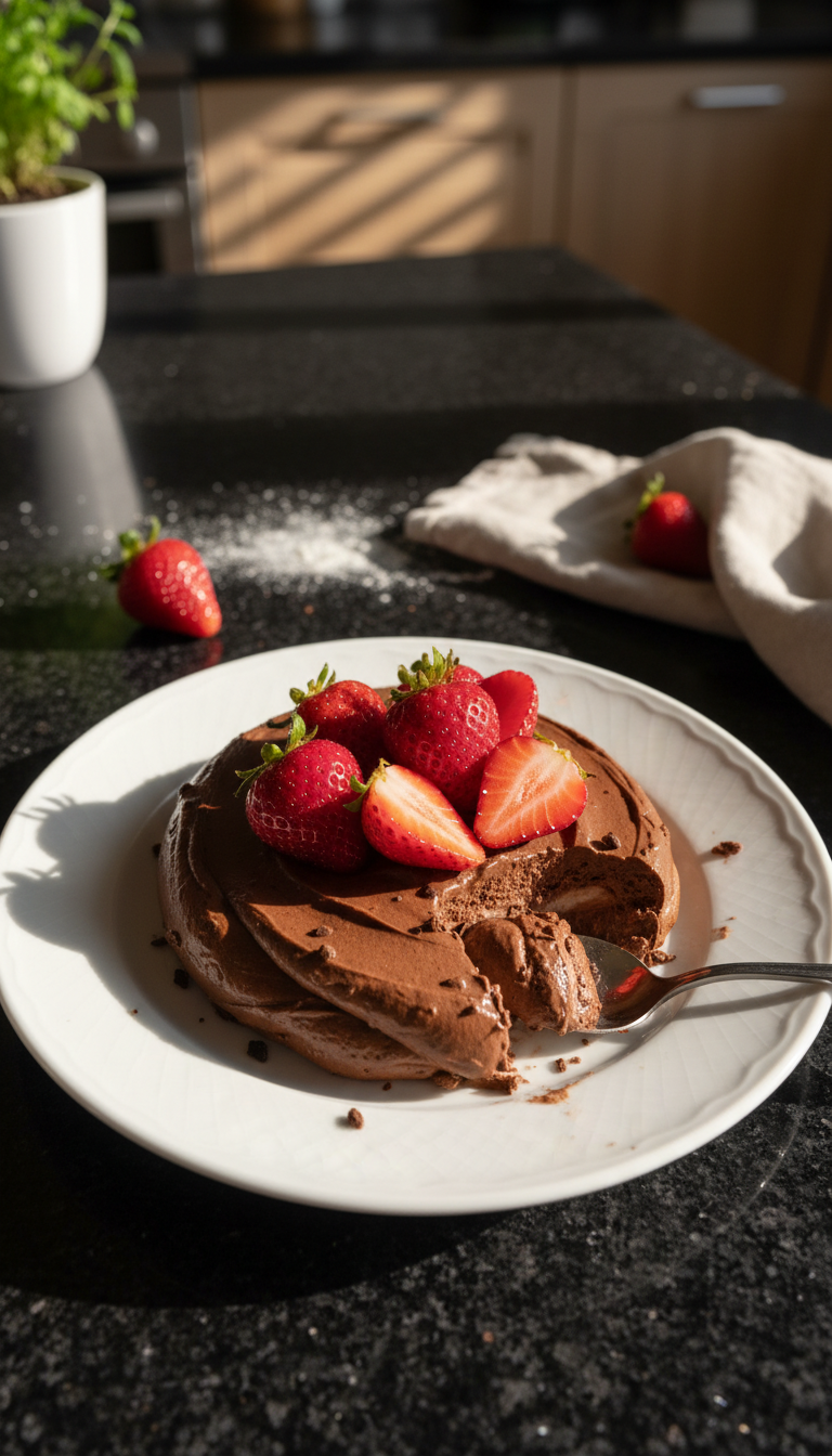 Chocolate Mousse with Strawberries