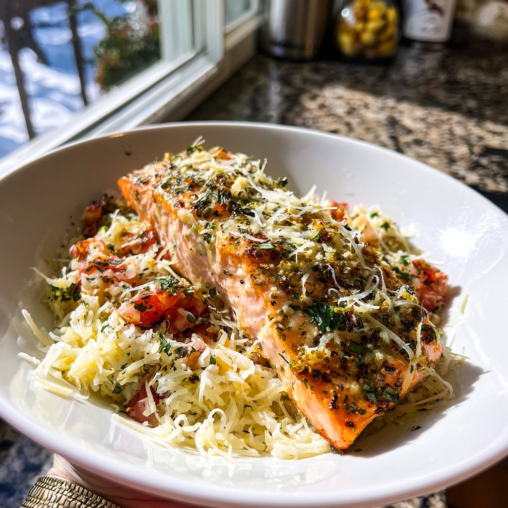 Garlic Parmesan Boston Salmon Bowl
