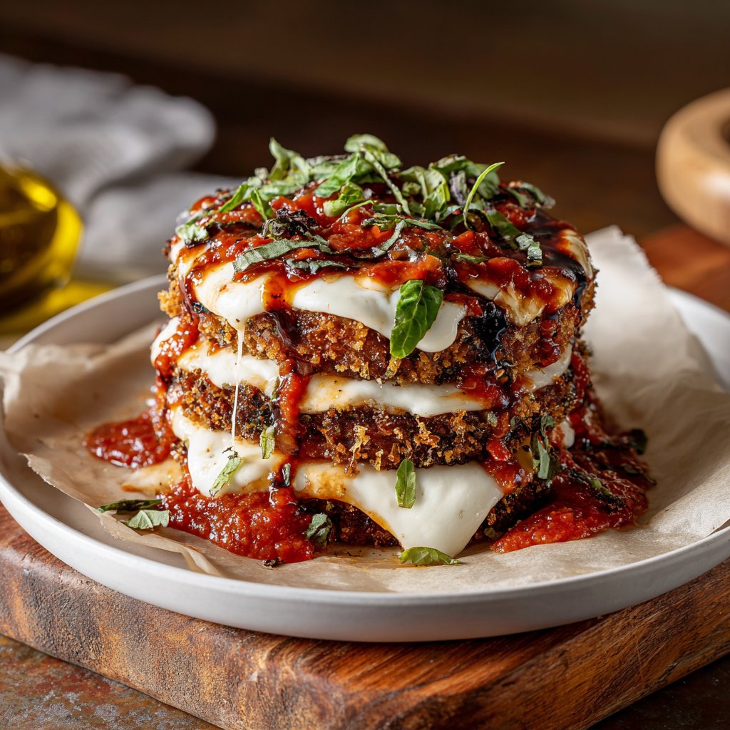 Eggplant Parmesan Stacks