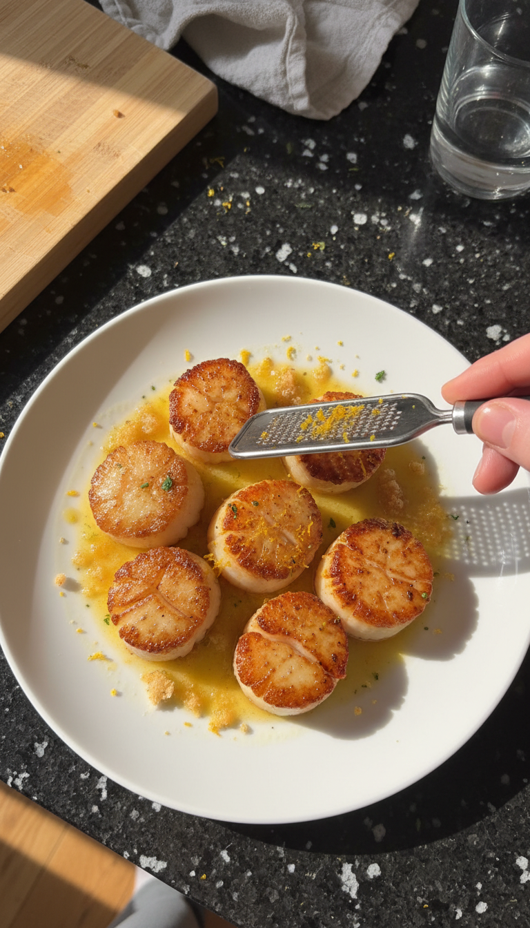 Citrus Butter Seared Scallops