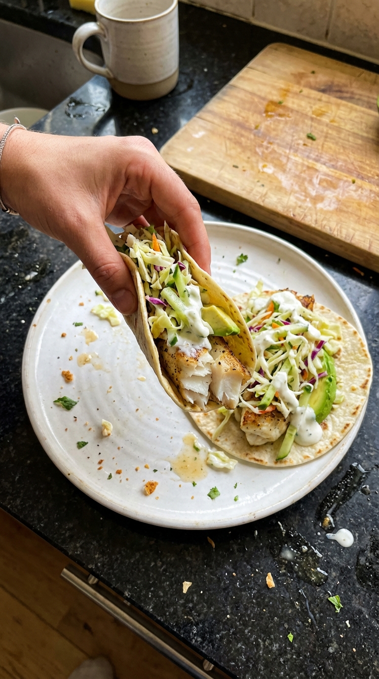 Greek-Style Grilled Fish Tacos
