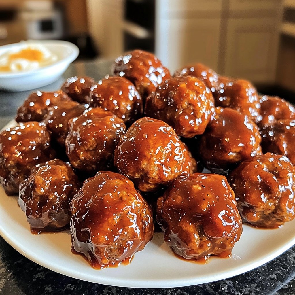 Korean BBQ Meatballs with Spicy Mayo Dip