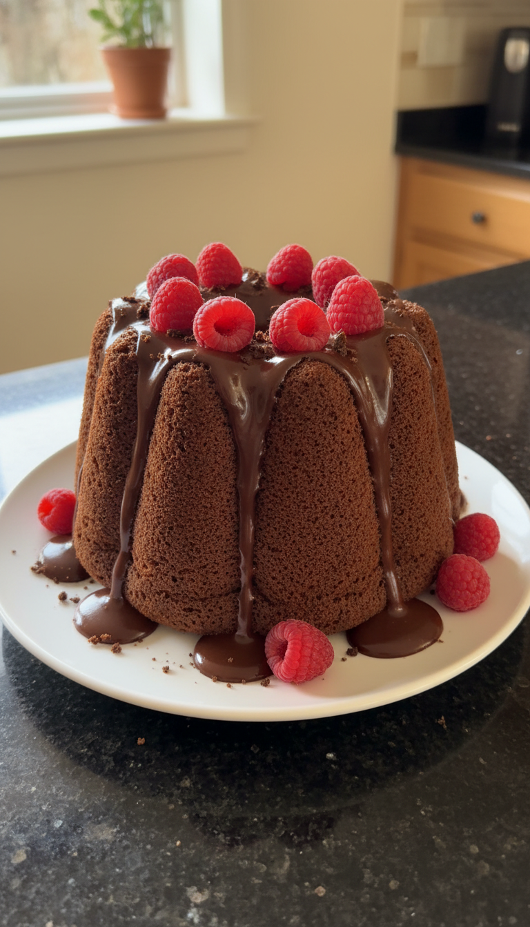 Fluffy Chocolate Angel Food Cake