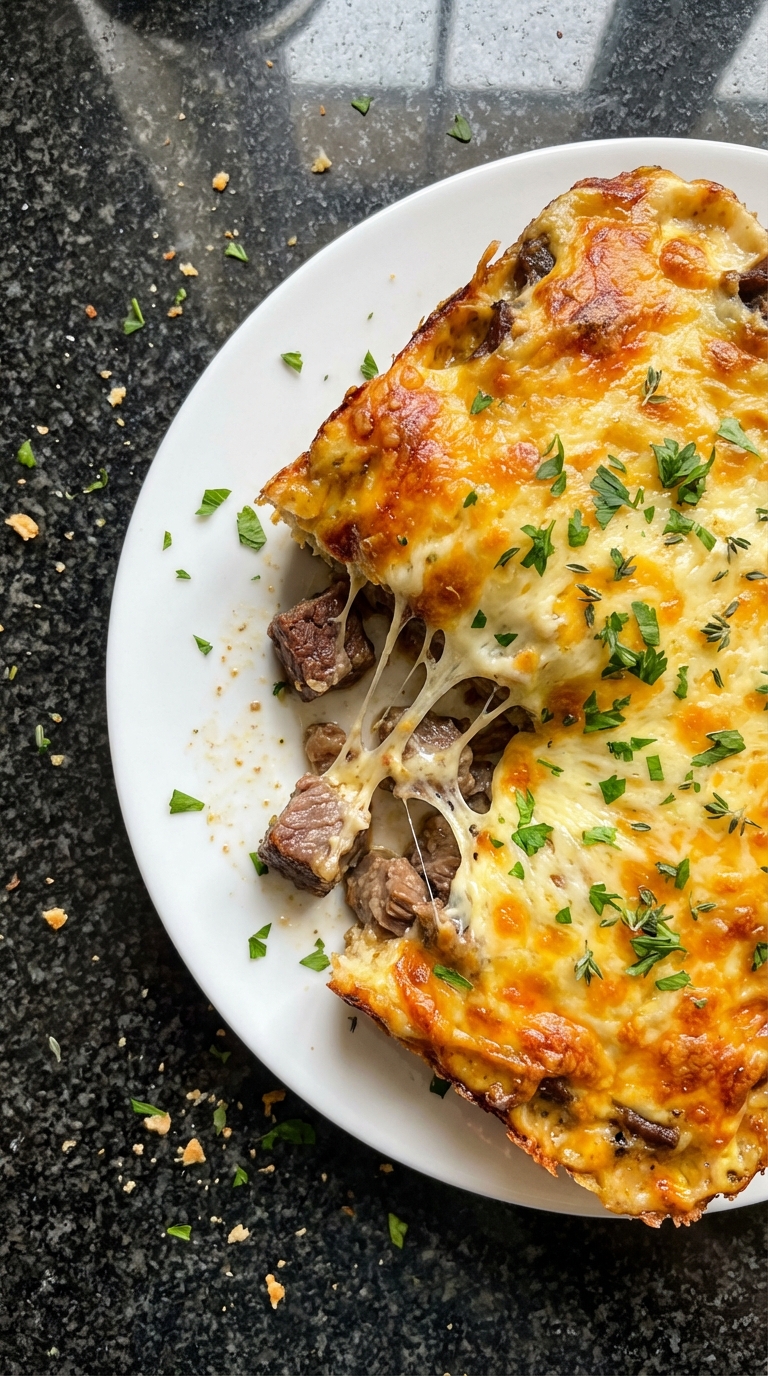 Low Carb Beef and Cheese Bake