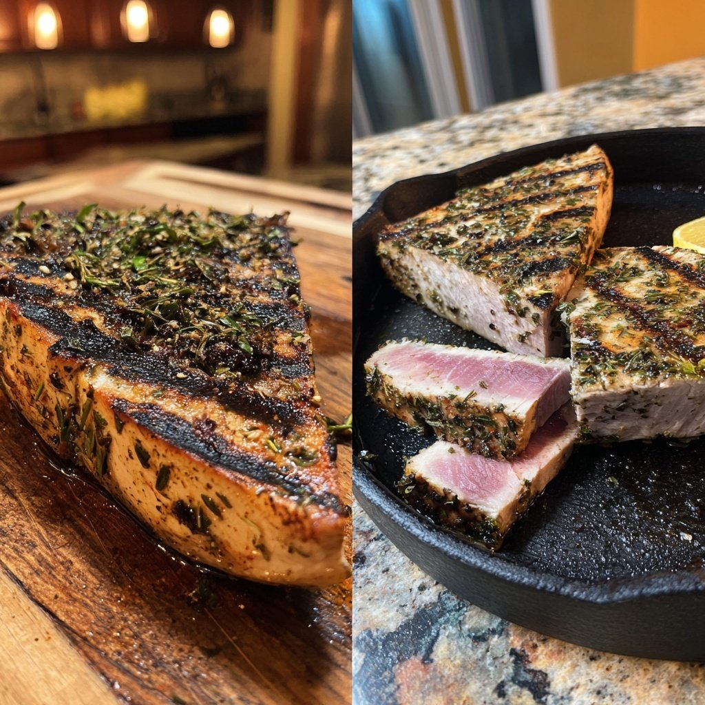 Grilled Tuna with Turf Sides