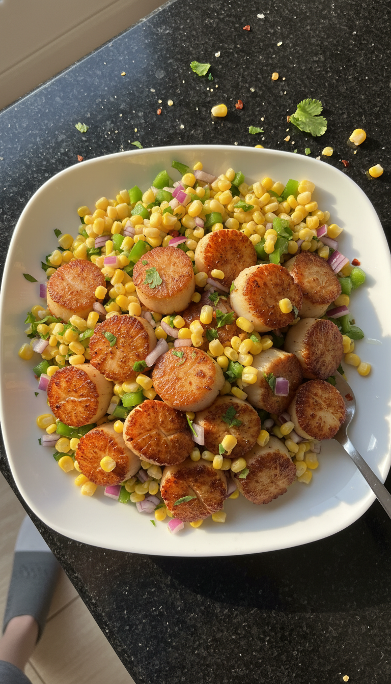 Scallops with Sweet Corn Salsa