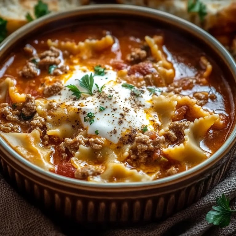 Delicious Lasagna Soup