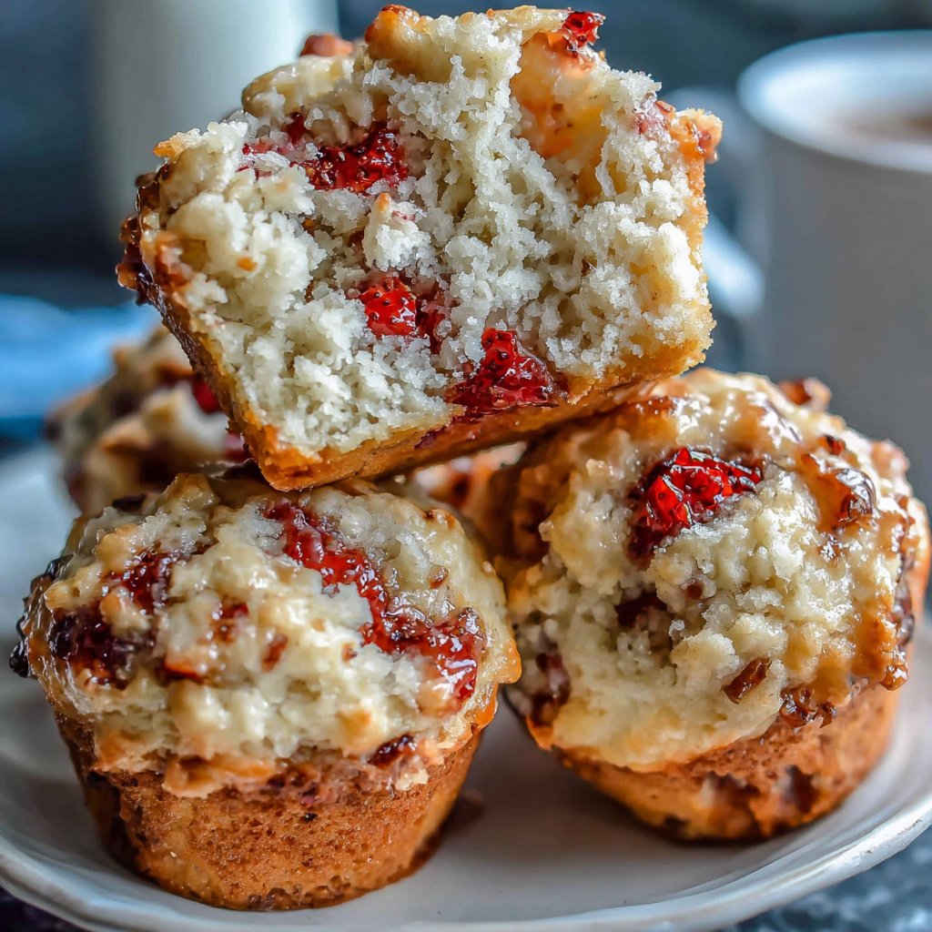 Chewy Strawberry Snack Muffins