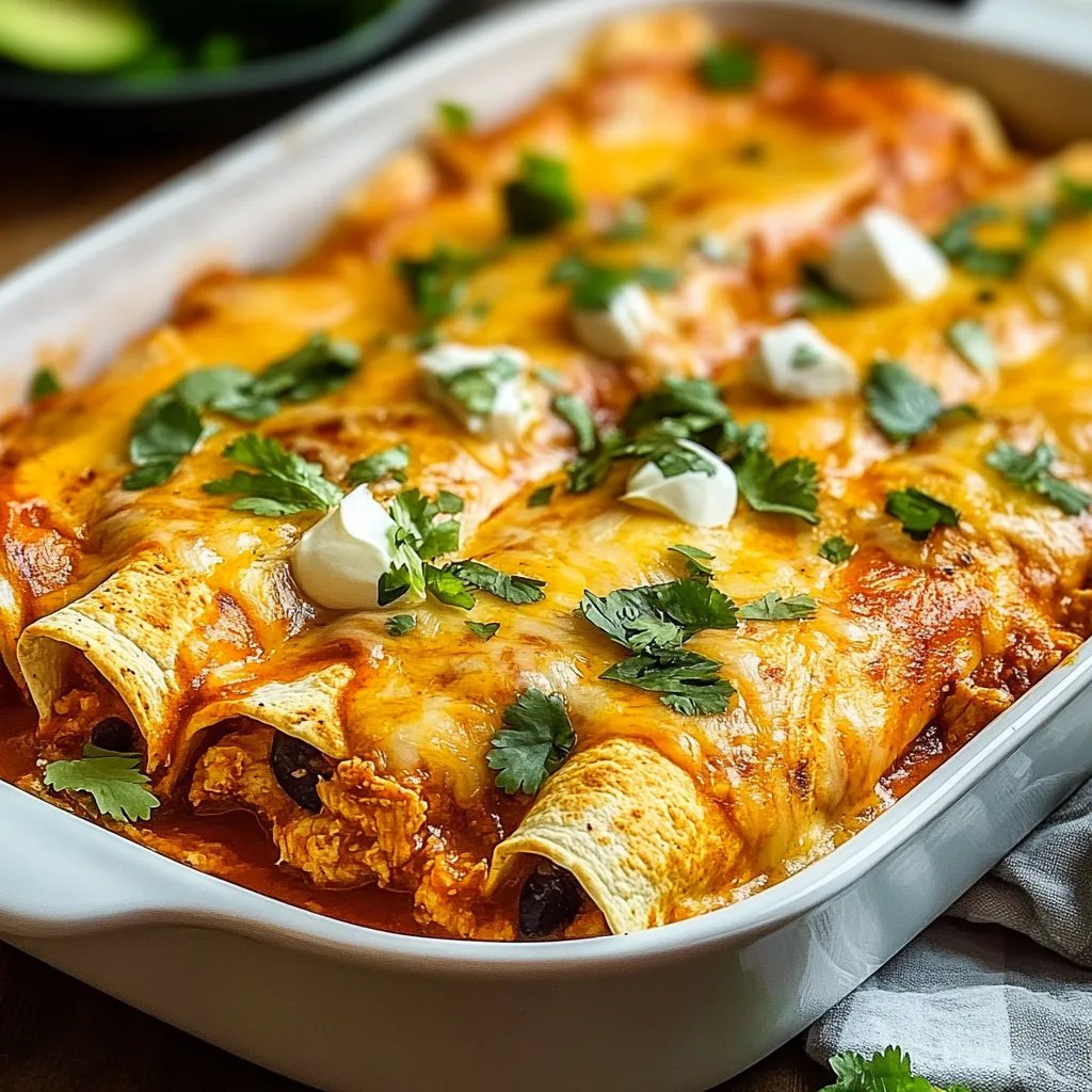 High Protein Chicken Enchiladas