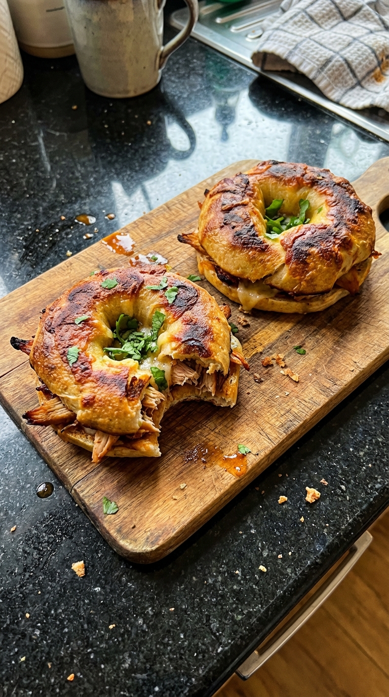 Protein-Packed BBQ Chicken Bagels