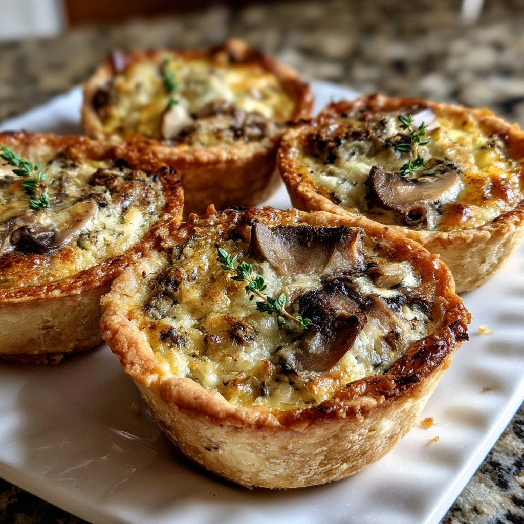 Mushroom Tartlets with Thyme Cream