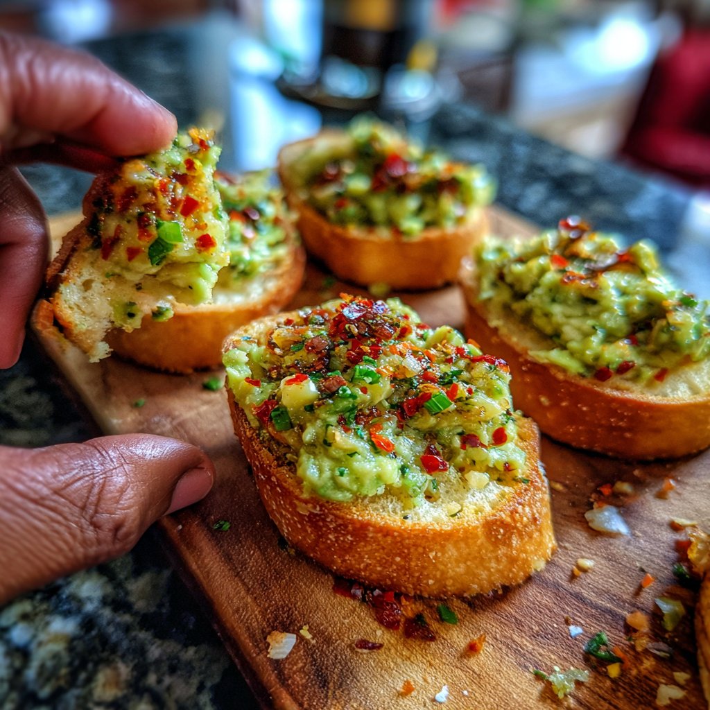 Spicy Avocado Toast Bites