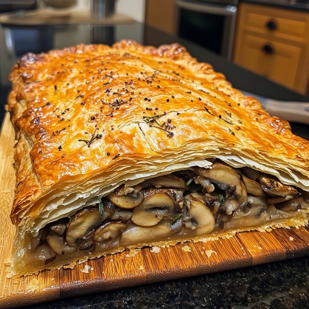Mushroom Wellington with Rosemary and Pecorino
