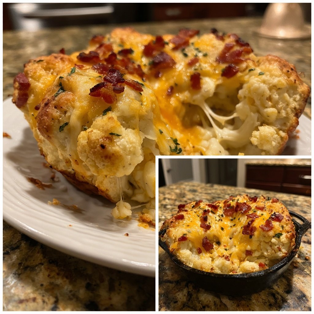 Baked Cauliflower Cheesy Dip