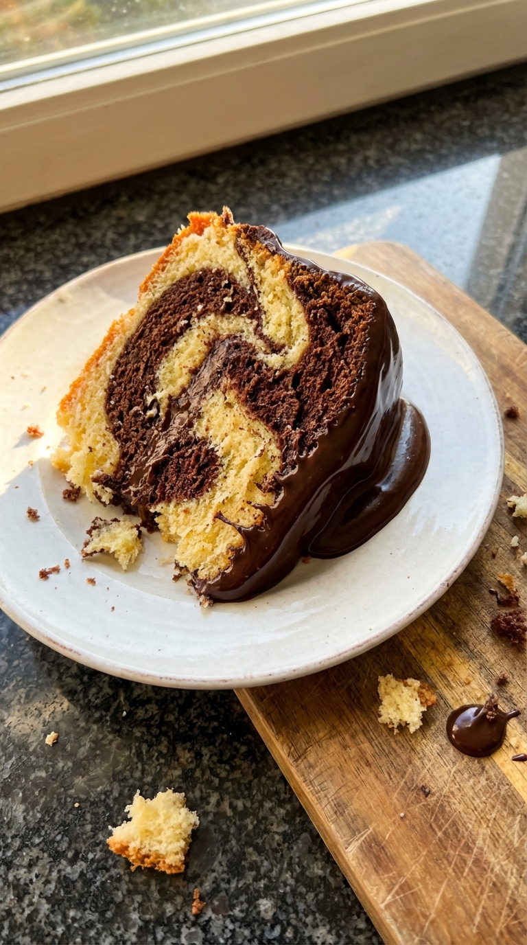 Marbled Vanilla Chocolate Cake