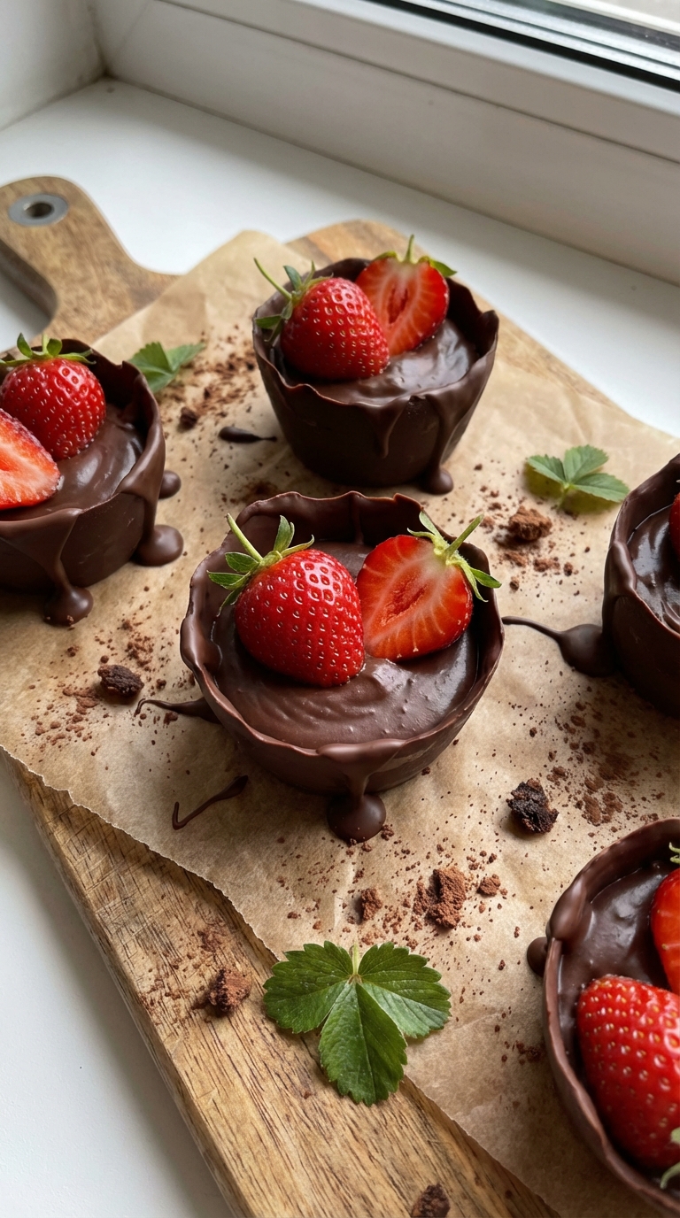 Gourmet Chocolate Strawberry Cups