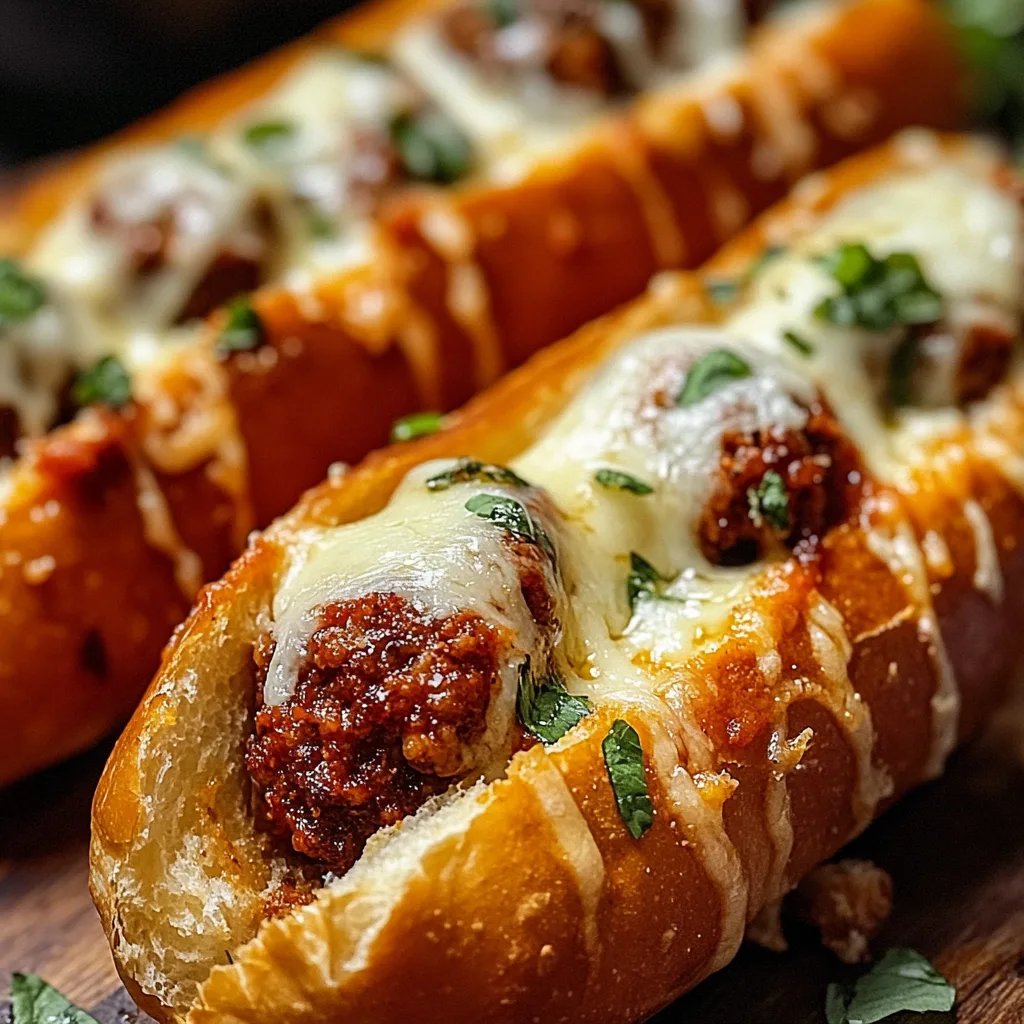 Cheesy Meatball Subs
